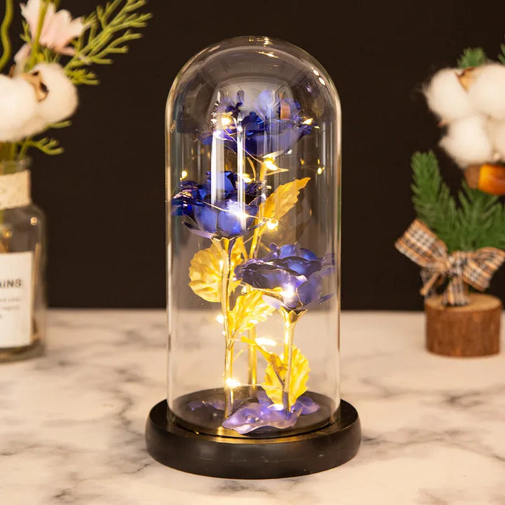 Galaxy Eternal Rose in Glass Dome