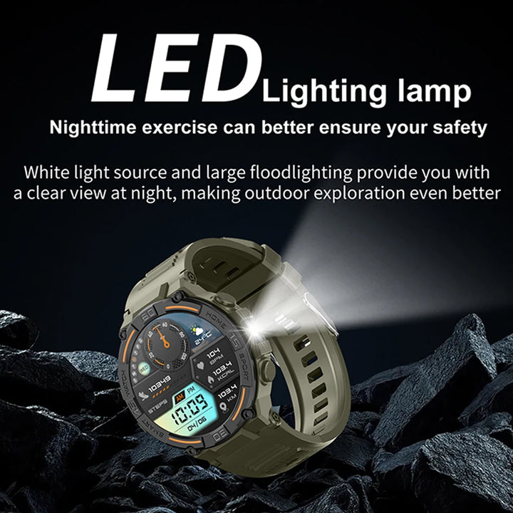 Men’s Waterproof Smartwatch with Bluetooth Calls & Fitness Tracking