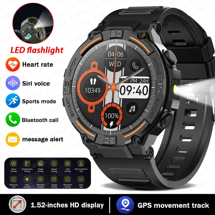 Men’s Waterproof Smartwatch with Bluetooth Calls & Fitness Tracking
