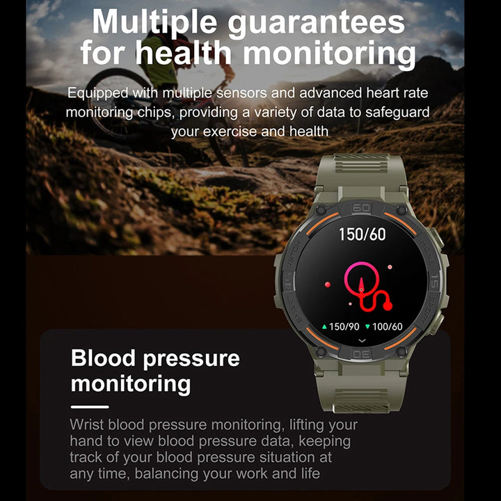 Men’s Waterproof Smartwatch with Bluetooth Calls & Fitness Tracking