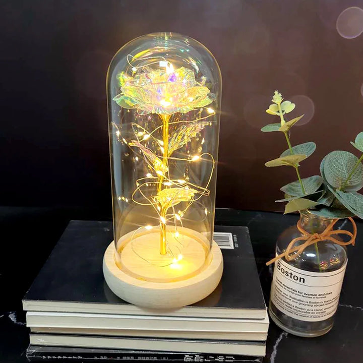 Galaxy Eternal Rose in Glass Dome