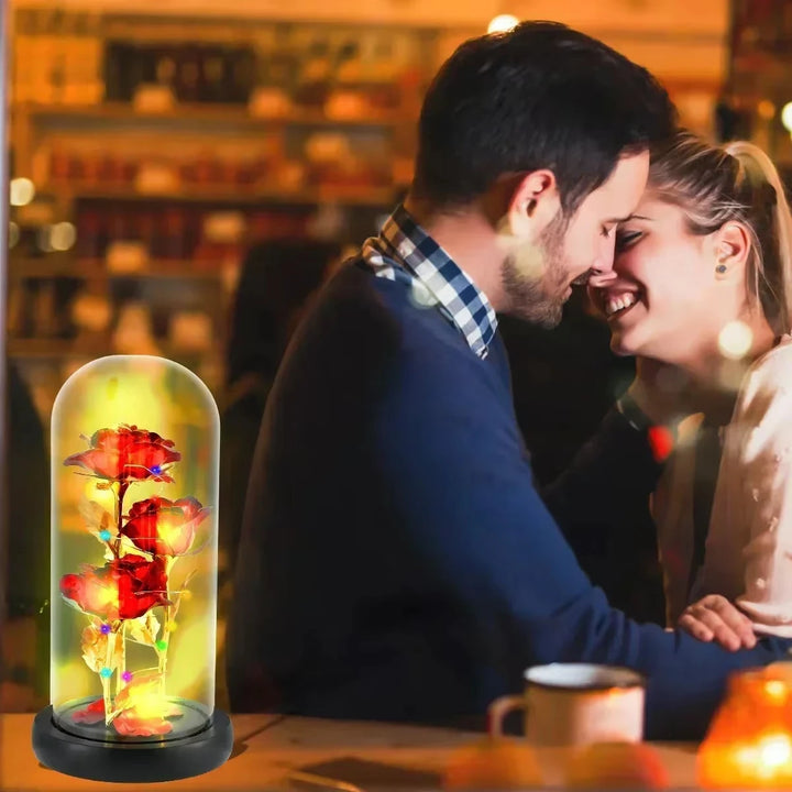 Galaxy Eternal Rose in Glass Dome