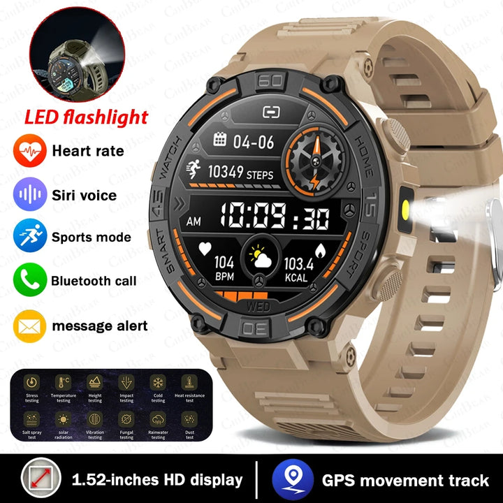 Men’s Waterproof Smartwatch with Bluetooth Calls & Fitness Tracking