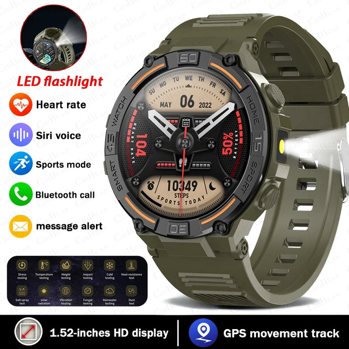 Men’s Waterproof Smartwatch with Bluetooth Calls & Fitness Tracking