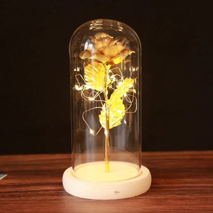 Galaxy Eternal Rose in Glass Dome