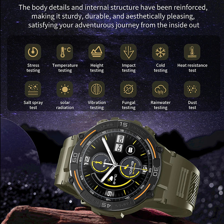 Men’s Waterproof Smartwatch with Bluetooth Calls & Fitness Tracking