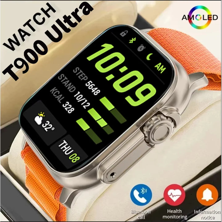 T900 Ultra 2 Smartwatch 49mm – Bluetooth Calls, NFC & Wireless Charging