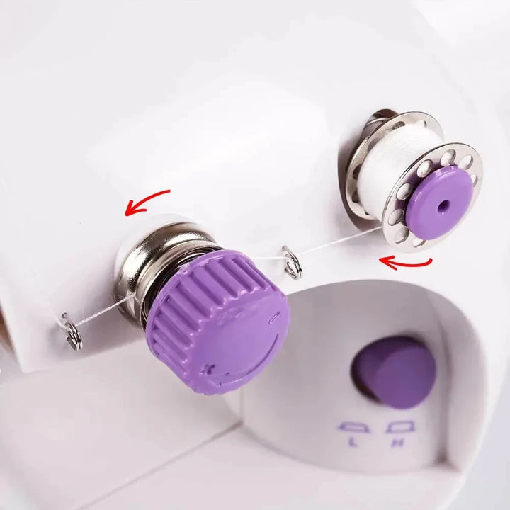 Compact Sewing Machine 202 – With Built-in Light, Cutter & Pedal | Ideal for Beginners