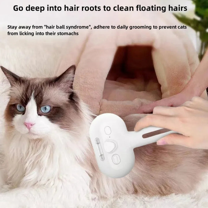 Pet Hair Remover Comb with Spray – Grooming Tool for Dogs & Cats with Built-in Mist Function