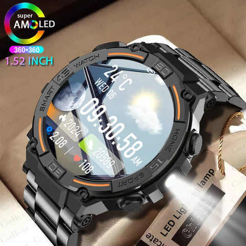 Men’s Waterproof Smartwatch with Bluetooth Calls & Fitness Tracking