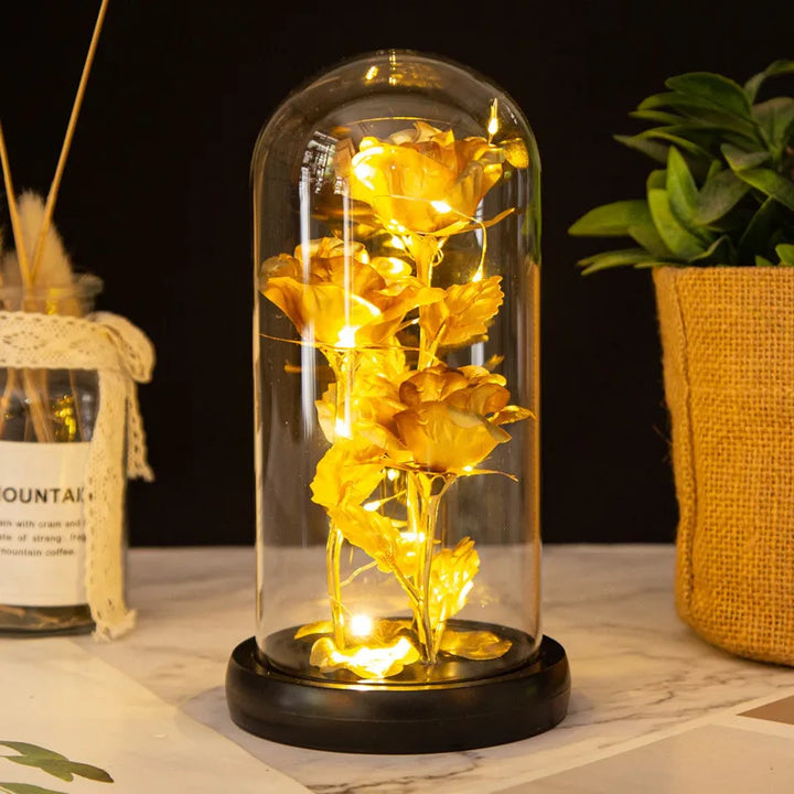 Galaxy Eternal Rose in Glass Dome