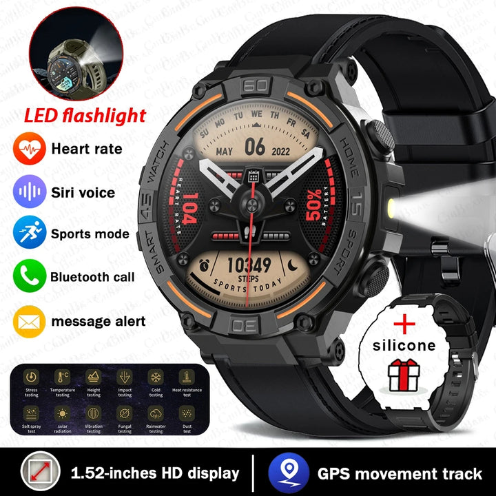 Men’s Waterproof Smartwatch with Bluetooth Calls & Fitness Tracking