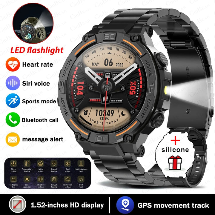 Men’s Waterproof Smartwatch with Bluetooth Calls & Fitness Tracking