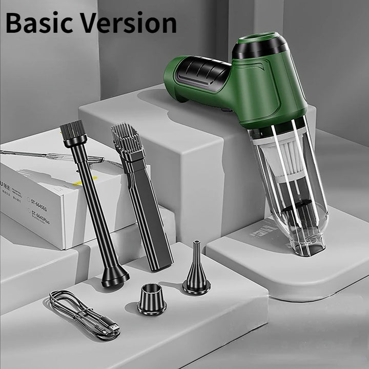Portable Wireless Car Vacuum – 4-in-1 Handheld Cleaner with Powerful Suction for Home & Auto