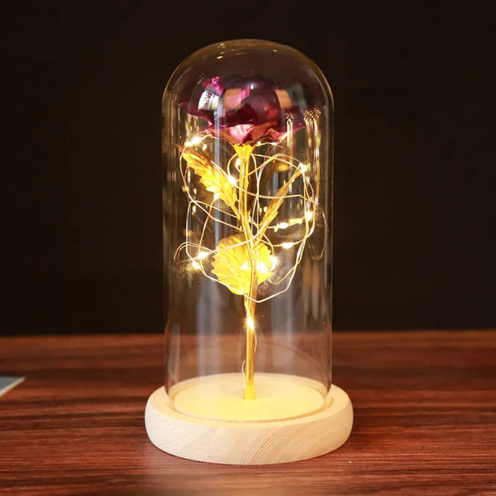 Galaxy Eternal Rose in Glass Dome