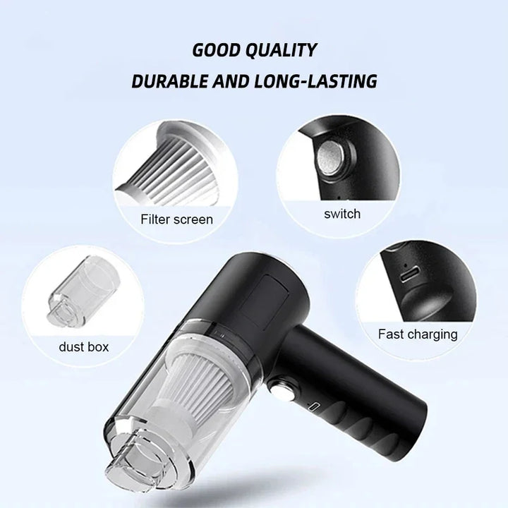 Handheld Car Wireless Vacuum Cleaner - Dry & Wet Use